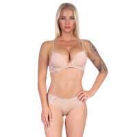Push-up-BH mit Panty Set; Beige 75 Cup C