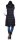 Damen Steppweste Lang Jacke mit abnehmbarer Kapuze Steppjacke Mantel mit Taschen