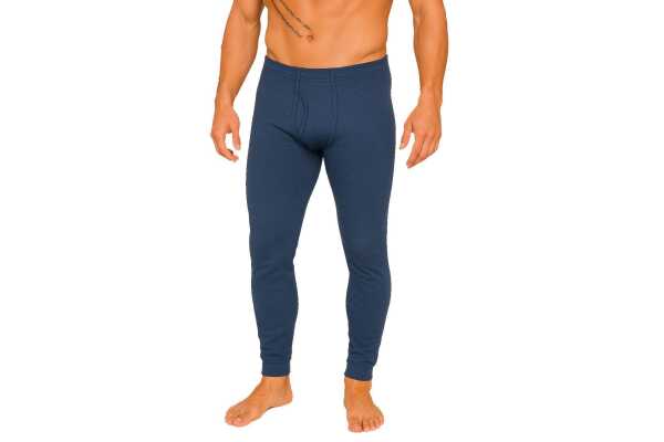Herren Unterhose Thermo Funktionsunterhose lange Unterhosen; Jeansblau/L