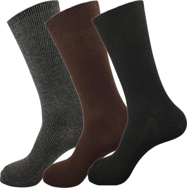 3 Paar Socken in klassischer Form  Freizeit Anzug Business; 39-42 Gemischt, grau, braun, schwarz