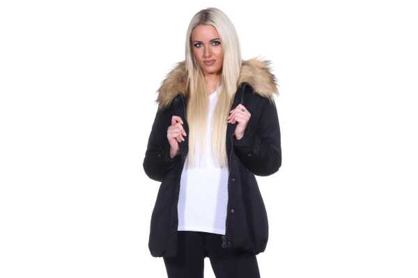 Damen Winter Parka mit abnehmbarem Kunstfellkragen – Warm & Stylisch