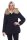 Damen Winterjacke Fellimitat Langarm Jacke Outerwear; Schwarz 32