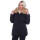 Damen Winterjacke Fellimitat Langarm Jacke Outerwear; Schwarz 36