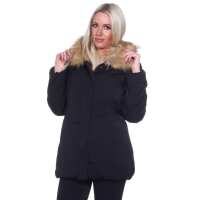 Damen Winterjacke Fellimitat Langarm Jacke Outerwear;...