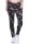 Damen Jogginghose  Hohe Taille Thermo Sporthose Fitness Freizeithose mit Taschen,  Camouflage-Grau S/M