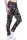 Damen Jogginghose  Hohe Taille Thermo Sporthose Fitness Freizeithose mit Taschen,  Camouflage-Grau S/M