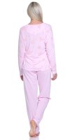 Damen Pyjama lang zweiteiliger Schlafanzug Blumen-Muster; M L XL 2XL