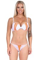 Damen Dessous Set Bügel BH Slip Push-Up String-Tanga Unterwäsche