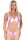 Damen Dessous Set Bügel BH Slip Push-Up String-Tanga Unterwäsche Pink 75 Cup C