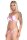 Damen Dessous Set Bügel BH Slip Push-Up String-Tanga Unterwäsche Pink 75 Cup C