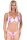 Damen Dessous Set Bügel BH Slip Push-Up String-Tanga Unterwäsche Pink 85 Cup C