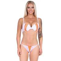 Damen Dessous Set Bügel BH Slip Push-Up String-Tanga...