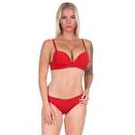 Push-up-BH mit Panty Set; Rot 80 Cup B