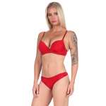 Push-up-BH mit Panty Set; Rot 80 Cup B