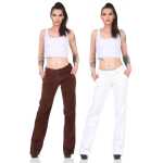 Damen Cordhose Hosen Hüfthose Vintage Baggy...