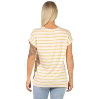 Damen Oberteil T-Shirt Gestreift Shirt Kurzarm Rundhals Sommer;  Muster 6 XL