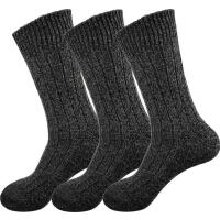 3 Paar Wintersocken Woll-Socken Strick, Anthrazit/39-42
