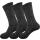 3 Paar Wintersocken Woll-Socken Strick, Anthrazit/39-42