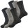 Wintersocken mit Schafwoll-socken Strick; 6 Paar Grau, Blau, Anthrazit 39-42