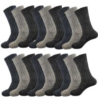 Wintersocken mit Schafwoll-socken Strick; 18 Paar Grau,...