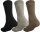 3 Paar Damen Wintersocken Thermo Socken Warm Baumwolle; 3 Paar schwarz,beige,grau 35-38