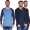 Herren Oversize-Schnitt Langarm Shirt Baumwolle zweifarbig