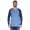 Herren Oversize-Schnitt Langarm Shirt Baumwolle zweifarbig Blau/Dunkelblau XXL