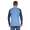 Herren Oversize-Schnitt Langarm Shirt Baumwolle zweifarbig Blau/Dunkelblau XXL
