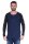 Herren Oversize-Schnitt Langarm Shirt Baumwolle zweifarbig Dunkelblau/Schwarz S
