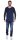 Herren Oversize-Schnitt Langarm Shirt Baumwolle zweifarbig Dunkelblau/Schwarz S