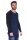 Herren Oversize-Schnitt Langarm Shirt Baumwolle zweifarbig Dunkelblau/Schwarz S