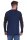 Herren Oversize-Schnitt Langarm Shirt Baumwolle zweifarbig Dunkelblau/Schwarz S