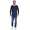 Herren Oversize-Schnitt Langarm Shirt Baumwolle zweifarbig Dunkelblau/Schwarz L