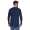 Herren Oversize-Schnitt Langarm Shirt Baumwolle zweifarbig Dunkelblau/Schwarz L