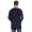 Herren Oversize-Schnitt Langarm Shirt Baumwolle zweifarbig Schwarz/Dunkelblau M
