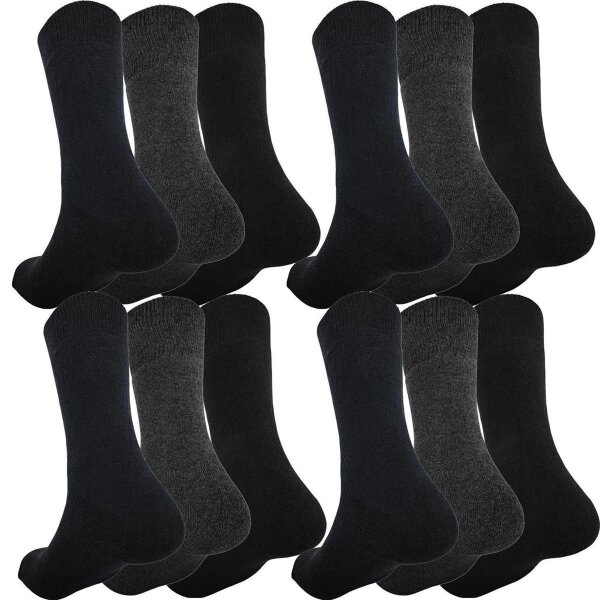 12 Paar Herren Wintersocken Innenfrottee Socken 12 Paar 43-46