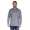 Herren Basic Langarm Shirt Stehkragen;  Grau L