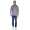 Herren Basic Langarm Shirt Stehkragen;  Grau L