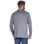 Herren Basic Langarm Shirt Stehkragen;  Grau XL
