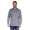 Herren Basic Langarm Shirt Stehkragen;  Grau XL