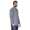 Herren Basic Langarm Shirt Stehkragen;  Grau XL