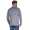 Herren Basic Langarm Shirt Stehkragen;  Grau XL
