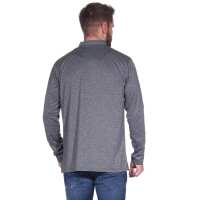 Herren Basic Langarm Shirt Stehkragen;  Dunkelgrau M