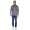Herren Basic Langarm Shirt Stehkragen;  Dunkelgrau XL