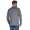 Herren Basic Langarm Shirt Stehkragen;  Dunkelgrau 2XL