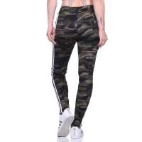 Damen Jogginghose Hohe Taille Thermo Sporthose Freizeithose mit Taschen,  Camouflage XS/S