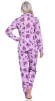 Damen Pyjama lang Hemd Schlafanzug Pyjama-Set Blumenmuster; M L XL 2XL