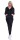Damen Nicki Freizeitanzug Hausanzug Jogginganzug Nicki-Anzug mit Reißverschluss; Schwarz uni XL