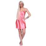 Damen kurzes Satin Negligé Nachtkleid Nachthemd...