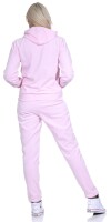 Damen Nicki Jogginganzug Freizeitanzug Kapuzenpullover;  Hellrosa M/38